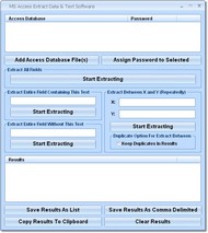 MS Access Extract Data & Text Software screenshot